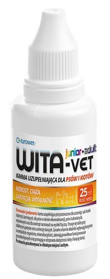Wita-Vet Junior + Adult dla kota i psa krople 25ml Wita-Vet Junior + Adult dla kota i psa krople 25ml
