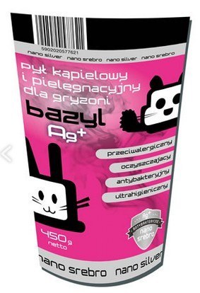 Bazyl Ag+ Pył kąpielowy i pielęgnacyjny dla gryzoni 450g Bazyl Ag+ Pył kąpielowy i pielęgnacyjny dla gryzoni 450g