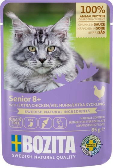 Bozita Cat Senior 8+ Kurczak w sosie saszetka 85g Bozita Cat Senior 8+ Kurczak w sosie saszetka 85g