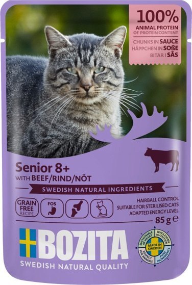 Bozita Cat Senior 8+ Wołowina w sosie saszetka 85g Bozita Cat Senior 8+ Wołowina w sosie saszetka 85g