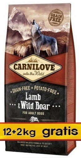 Carnilove Dog Lamb & Wild Boar Adult - jagnię i dzik 14kg (12+2kg gratis) Carnilove Dog Lamb & Wild Boar Adult - jagnię i dzik 14kg (12+2kg gratis)