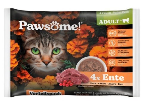 Pawsome Adult Ente - kaczka saszetki 4x85g Pawsome Adult Ente - kaczka saszetki 4x85g