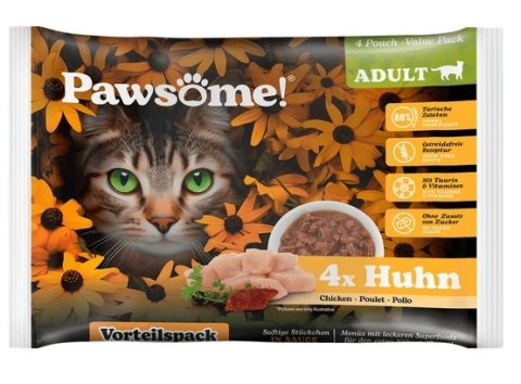 Pawsome Adult Huhn - kurczak saszetki 4x85g Pawsome Adult Huhn - kurczak saszetki 4x85g