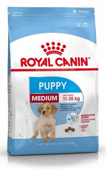 Royal Canin Medium Puppy karma sucha dla szczeniąt, od 2 do 12 miesiąca, ras średnich 4kg Royal Canin Medium Puppy karma sucha dla szczeniąt, od 2 do 12 miesiąca, ras średnich 4kg