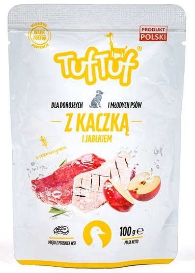 TUF TUF Kaczka z jabłkiem dla psa saszetka 100g TUF TUF Kaczka z jabłkiem dla psa saszetka 100g