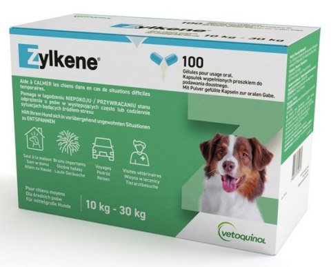 Vetoquinol Zylkene 225mg dla psów 10-30kg - blister 10 kapsułek Vetoquinol Zylkene 225mg dla psów 10-30kg - blister 10 kapsułek