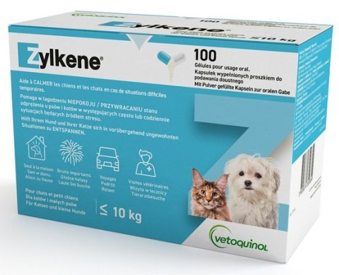 Vetoquinol Zylkene 75mg dla kotów i psów do 10kg - blister 10 kapsułek Vetoquinol Zylkene 75mg dla kotów i psów do 10kg - blister 10 kapsułek