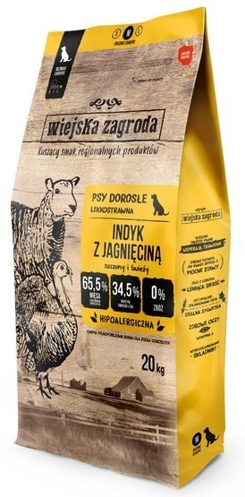 Wiejska Zagroda Indyk z jagnięciną 20kg Wiejska Zagroda Indyk z jagnięciną 20kg