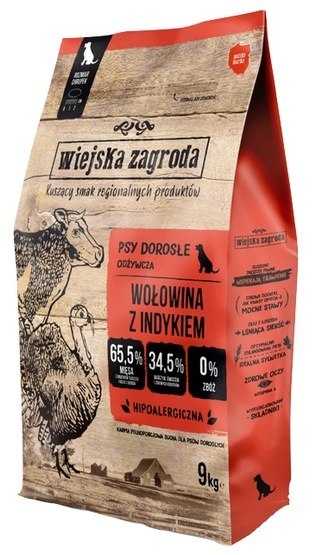 Wiejska Zagroda Wołowina z indykiem L 9kg Wiejska Zagroda Wołowina z indykiem L 9kg