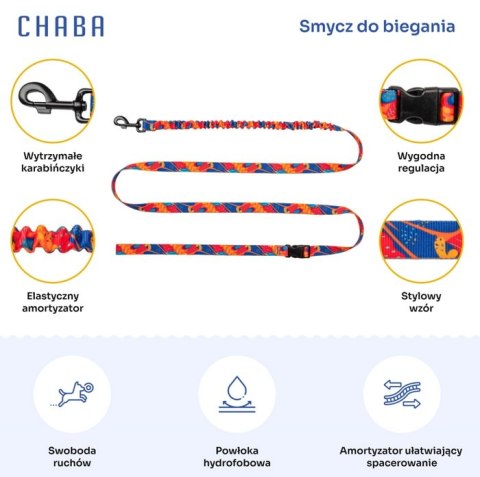 CHABA Smycz z amortyzatorem do biegania Story III M 25mm/280cm Aussie CHABA Smycz z amortyzatorem do biegania Story III M 25mm/280cm Aussie