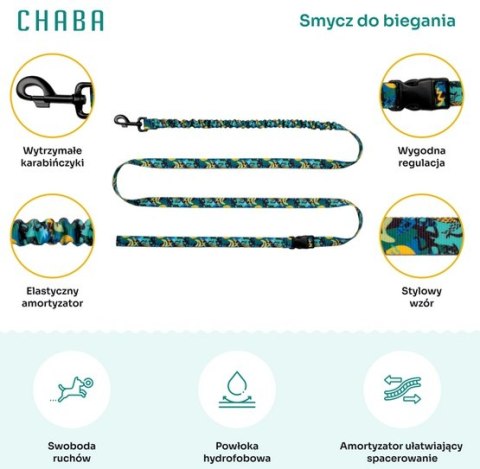 CHABA Smycz z amortyzatorem do biegania Story III M 25mm/280cm Carnival CHABA Smycz z amortyzatorem do biegania Story III M 25mm/280cm Carnival