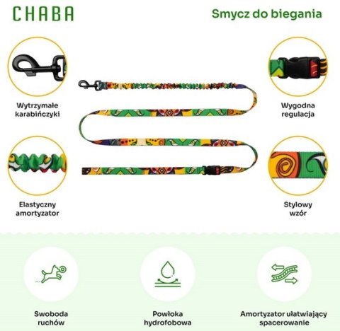CHABA Smycz z amortyzatorem do biegania Story III M 25mm/280cm Jumbo CHABA Smycz z amortyzatorem do biegania Story III M 25mm/280cm Jumbo