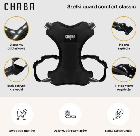 CHABA Szelki Guard Comfort Classic M czarne CHABA Szelki Guard Comfort Classic M czarne