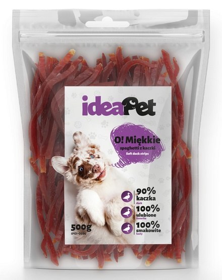 IdeaPet O! Miękkie Spaghetti z kaczki 500g IdeaPet O! Miękkie Spaghetti z kaczki 500g