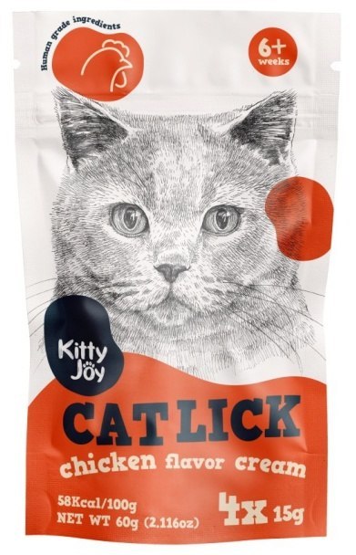 Kitty Joy Cat Lick Kurczak Cream 4x15g Kitty Joy Cat Lick Kurczak Cream 4x15g