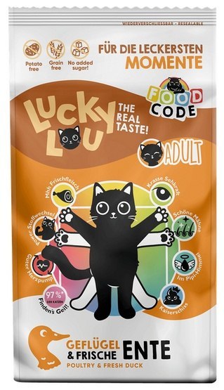 Lucky Lou Food Code Lifestage Adult Drób & Kaczka 340g Lucky Lou Food Code Lifestage Adult Drób & Kaczka 340g