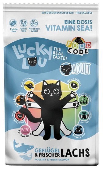 Lucky Lou Food Code Lifestage Adult Drób & Łosoś 1,7kg Lucky Lou Food Code Lifestage Adult Drób & Łosoś 1,7kg