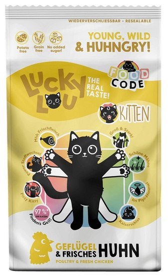 Lucky Lou Food Code Lifestage Kitten Drób & Kurczak 1,7kg Lucky Lou Food Code Lifestage Kitten Drób & Kurczak 1,7kg