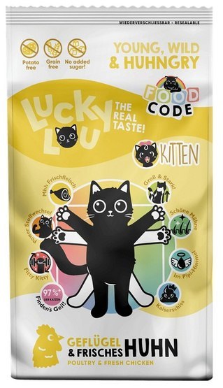 Lucky Lou Food Code Lifestage Kitten Drób & Kurczak 340g Lucky Lou Food Code Lifestage Kitten Drób & Kurczak 340g