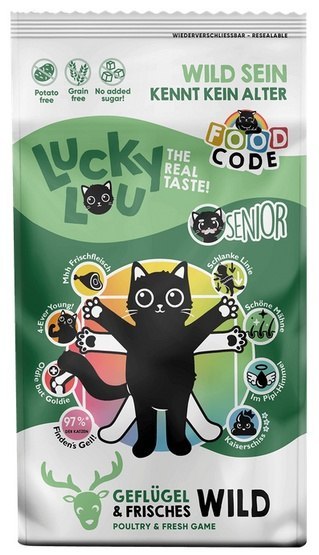 Lucky Lou Food Code Lifestage Senior Drób & Dziczyzna 340g Lucky Lou Food Code Lifestage Senior Drób & Dziczyzna 340g