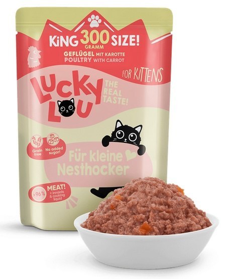 Lucky Lou Lifestage Kitten Drób saszetka 300g Lucky Lou Lifestage Kitten Drób saszetka 300g