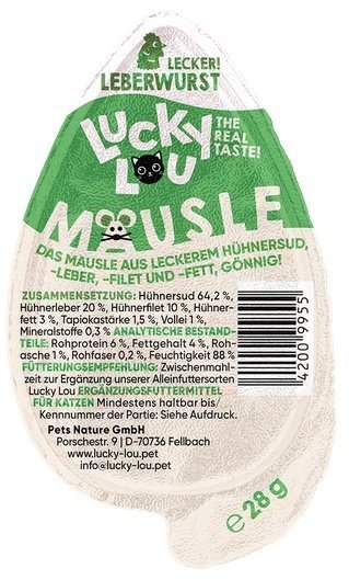 Lucky Lou Mausle Kiełbasa z wątróbki 28g Lucky Lou Mausle Kiełbasa z wątróbki 28g