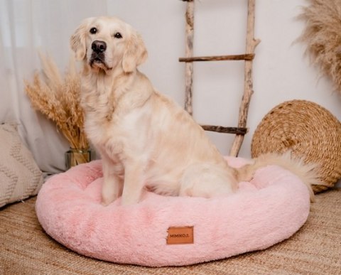 MIMIKO Pets Legowisko Shaggy okrągłe XXL 100cm różowe MIMIKO Pets Legowisko Shaggy okrągłe XXL 100cm różowe