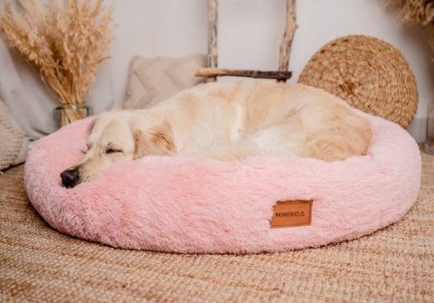 MIMIKO Pets Legowisko Shaggy okrągłe XXL 100cm różowe MIMIKO Pets Legowisko Shaggy okrągłe XXL 100cm różowe