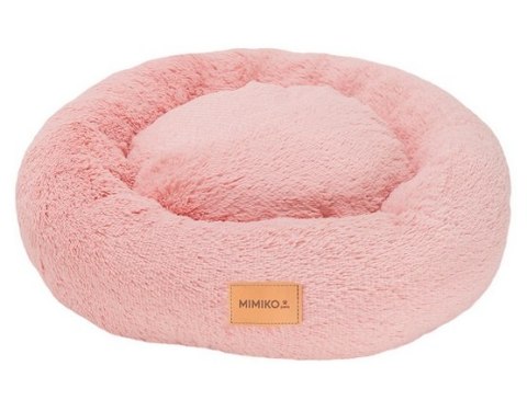MIMIKO Pets Legowisko Shaggy okrągłe L 60cm różowe MIMIKO Pets Legowisko Shaggy okrągłe L 60cm różowe