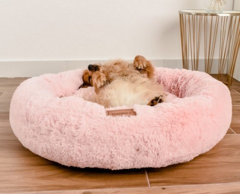 MIMIKO Pets Legowisko Shaggy okrągłe XL 75cm różowe MIMIKO Pets Legowisko Shaggy okrągłe XL 75cm różowe