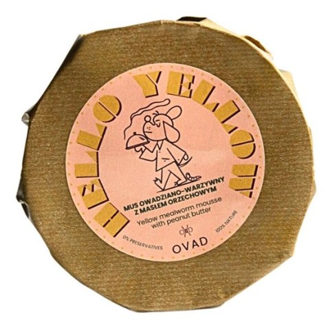 Ovad Hello Yellow Mus owadziano-warzywny z masłem orzechowym puszka 140g Ovad Hello Yellow Mus owadziano-warzywny z masłem orzechowym puszka 140g