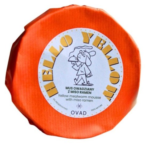 Ovad Hello Yellow Mus owadziany z miso ramen puszka 140g Ovad Hello Yellow Mus owadziany z miso ramen puszka 140g