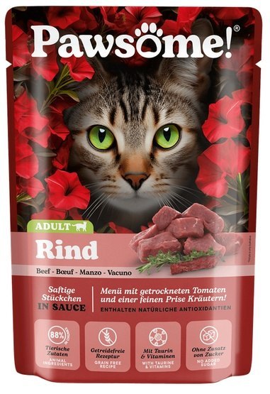 Pawsome Adult Rind - wołowina saszetka 85g Pawsome Adult Rind - wołowina saszetka 85g