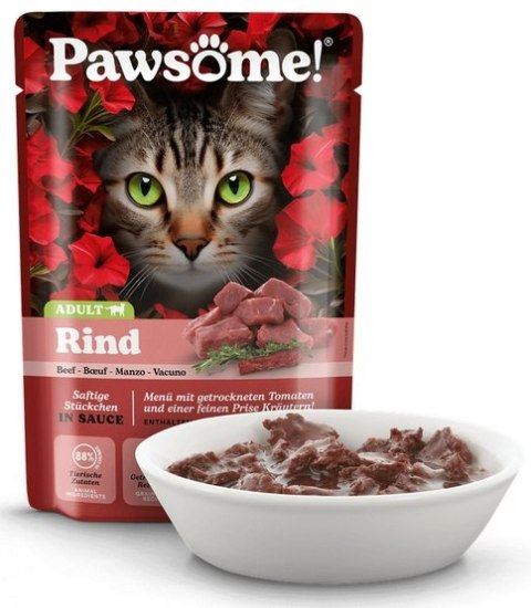 Pawsome Adult Rind - wołowina saszetka 85g Pawsome Adult Rind - wołowina saszetka 85g