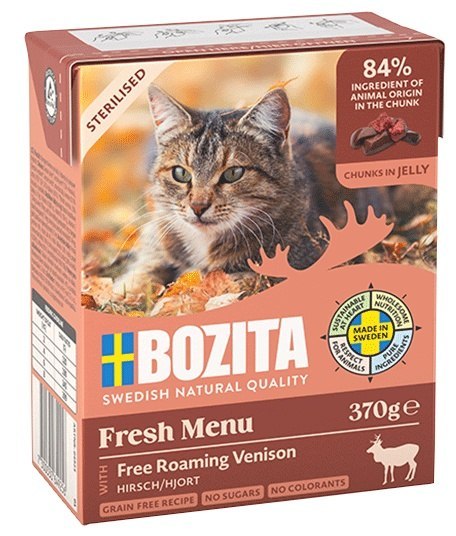 Bozita Sterilised z dziczyzną kawałki w galaretce kartonik 370g Bozita Sterilised z dziczyzną kawałki w galaretce kartonik 370g