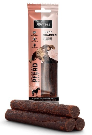 Chewies Hundezigarren Pferd & Hanf - konina & konopie 75g Chewies Hundezigarren Pferd & Hanf - konina & konopie 75g