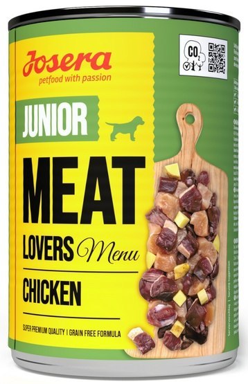 Josera Meat Lovers Menu Junior Kurczak puszka 400g Josera Meat Lovers Menu Junior Kurczak puszka 400g