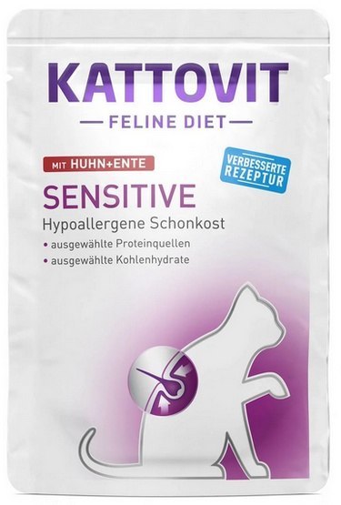 Kattovit Feline Diet Sensitive kurczak i kaczka saszetka 85g Kattovit Feline Diet Sensitive kurczak i kaczka saszetka 85g