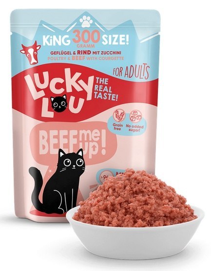 Lucky Lou Lifestage Adult Drób i wołowina saszetka 300g Lucky Lou Lifestage Adult Drób i wołowina saszetka 300g