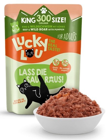 Lucky Lou Lifestage Adult Wołowina i dzik saszetka 300g Lucky Lou Lifestage Adult Wołowina i dzik saszetka 300g