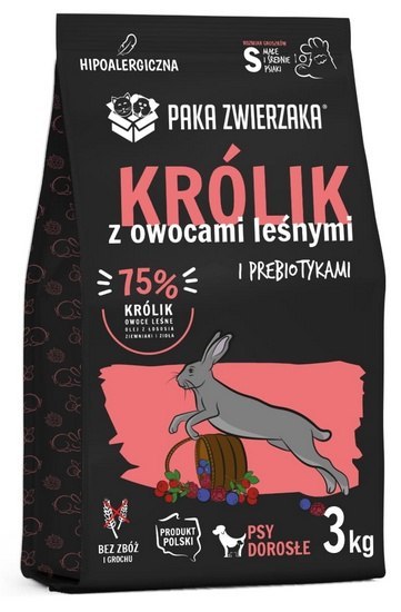 Paka Zwierzaka Seventh Heaven Królik z owocami leśnymi S 3kg Paka Zwierzaka Seventh Heaven Królik z owocami leśnymi S 3kg
