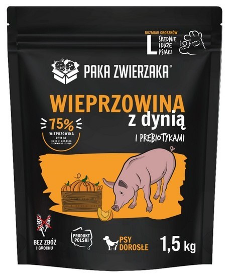 Paka Zwierzaka Seventh Heaven Wieprzowina z dynią L 1,5kg Paka Zwierzaka Seventh Heaven Wieprzowina z dynią L 1,5kg