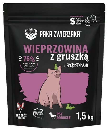 Paka Zwierzaka Seventh Heaven Wieprzowina z gruszką S 1,5kg Paka Zwierzaka Seventh Heaven Wieprzowina z gruszką S 1,5kg
