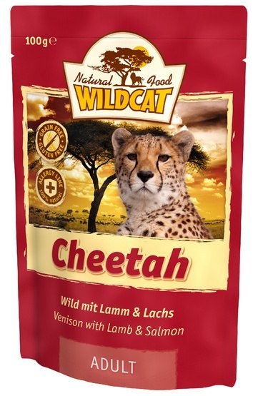 Wildcat Cheetah - dziczyzna, jagnięcina i łosoś saszetka 100g Wildcat Cheetah - dziczyzna, jagnięcina i łosoś saszetka 100g