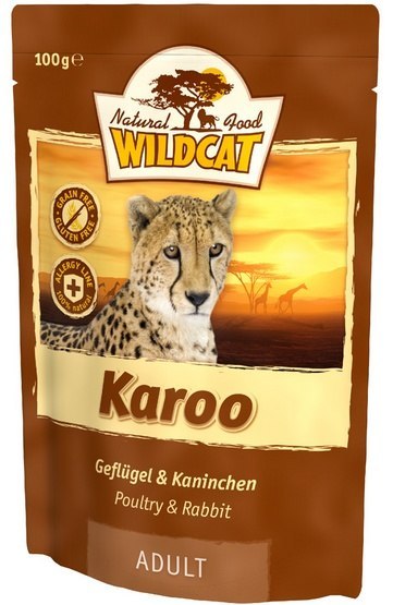 Wildcat Karoo - królik i drób saszetka 100g Wildcat Karoo - królik i drób saszetka 100g