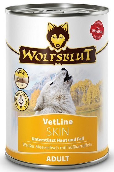 Wolfsblut Dog VetLine Skin - biała ryba oceaniczna i bataty puszka 395g Wolfsblut Dog VetLine Skin - biała ryba oceaniczna i bataty puszka 395g