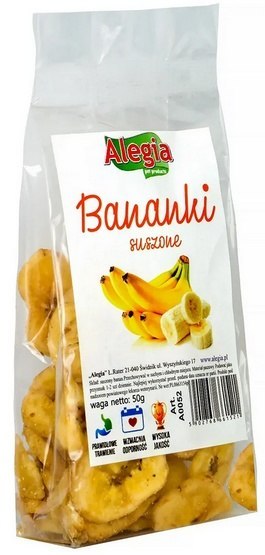 Alegia Banany suszone 50g Alegia Banany suszone 50g