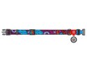 Collar WauDog Nylon Obroża nylonowa z QR-paszportem, plastikowy fastex, wzór LATO, 15mm/25-35cm