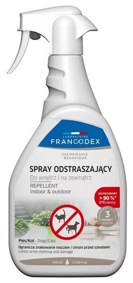 Francodex Spray do wnętrz i na zewnątrz odstraszający psy, koty i kuny 500ml Francodex Spray do wnętrz i na zewnątrz odstraszający psy, koty i kuny 500ml