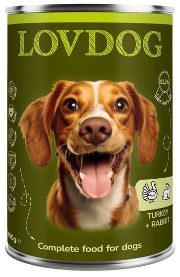 Lovdog Turkey & Rabbit puszka 400g Lovdog Turkey & Rabbit puszka 400g